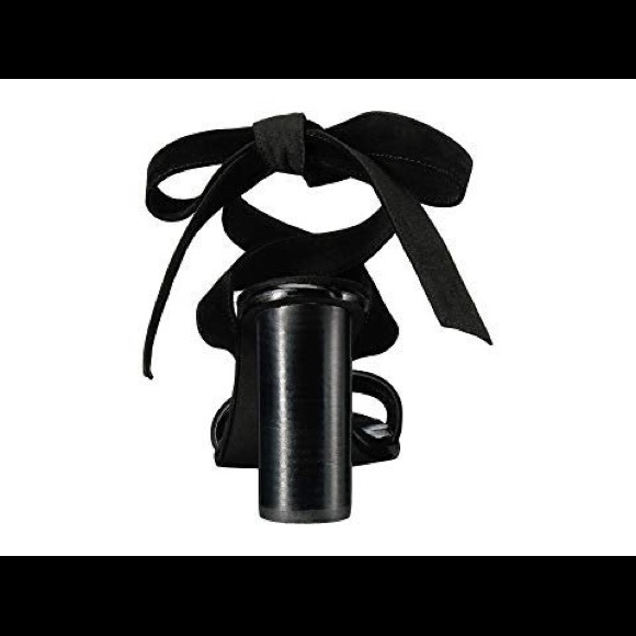 Joie Oki Ankle Tie Suede Sandal Black Block Heeled NWOT - Picture 4 of 12